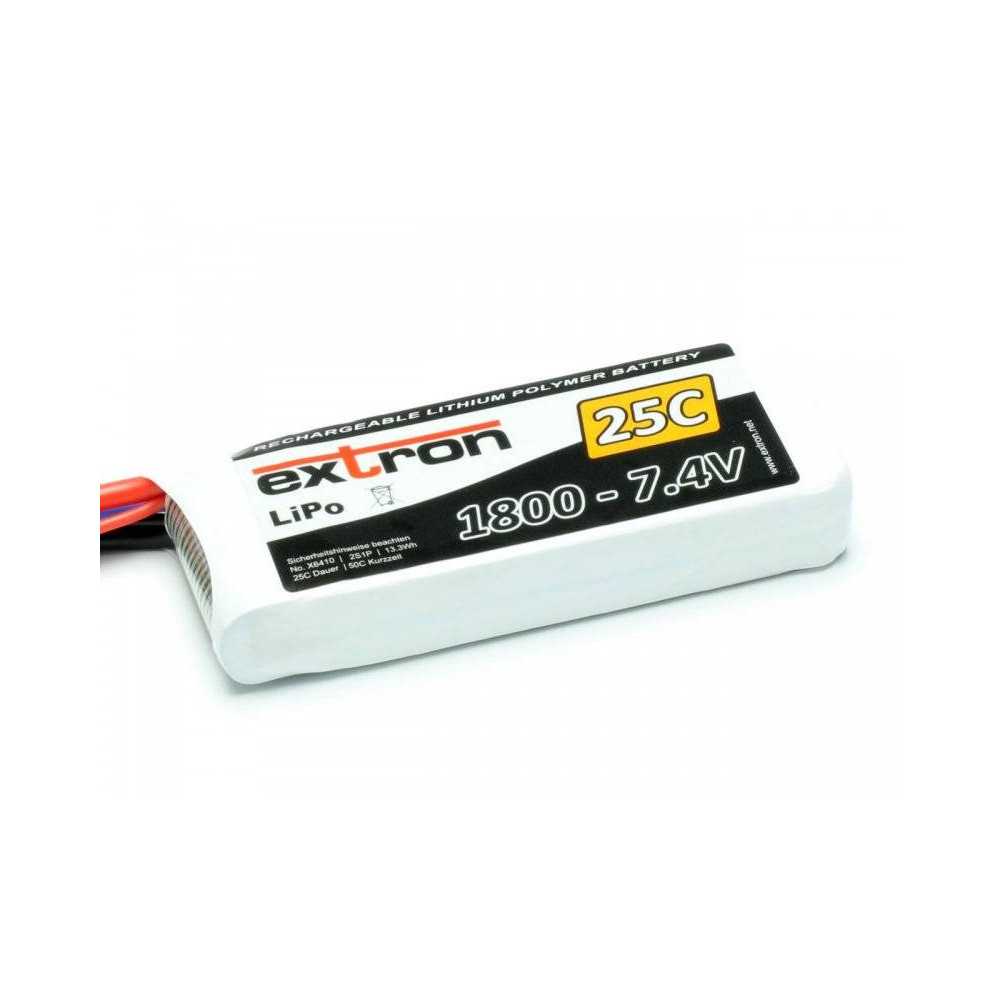 Extron Batteria Li-po X2 7,4V 1800mAh 25-50C connettore XT60 (art. X6410)