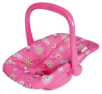 Porta seggiolino auto con rivestimento in tessuto per bambole