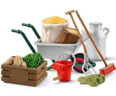 Accessori Schleich per la cura della stalla