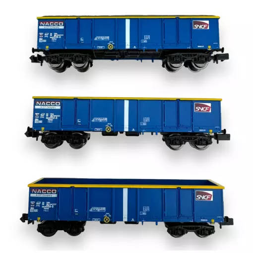 Set di 3 gondole Eamnos - Arnold HN6602 - SNCF - N 1/160 - EP VI - 2R