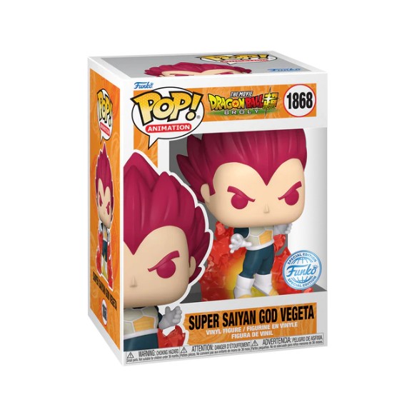 Funko Pop Animation 1868 - Super Saiyan God Vegeta - Dragon Ball Super: Broly (Special Edition)