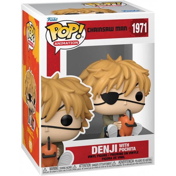 Funko Pop Animation 1971 - Denji with Pochita - Chainsaw Man