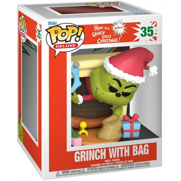 Funko Pop Deluxe 35 - Grinch with Bag - How the Grinch Stole Christmas! (15cm)