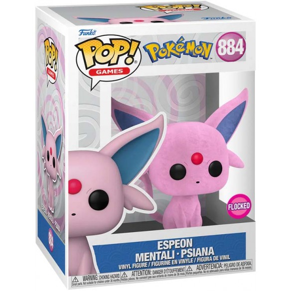 Funko Pop Games 884 - Espeon - Pokémon (Flocked)