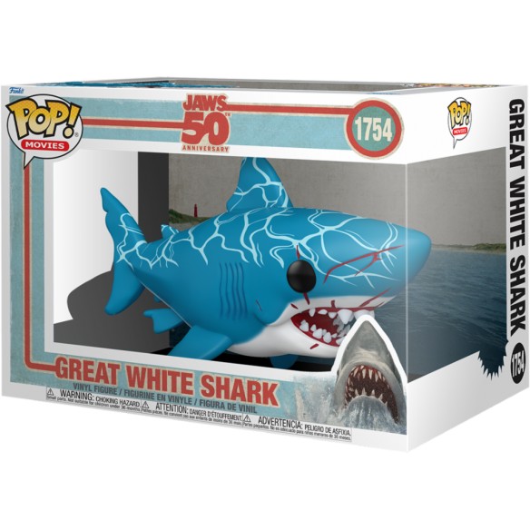 Funko Pop Movies 1754 - Great White Shark - Jaws 50th Anniversary (Oversized)