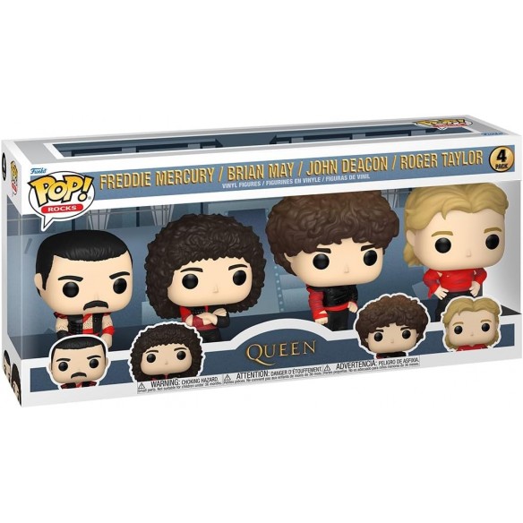 Funko Pop Rocks - 4 Pack - Freddie Mercury / Brian May / John Deacon / Roger Taylor - Queen