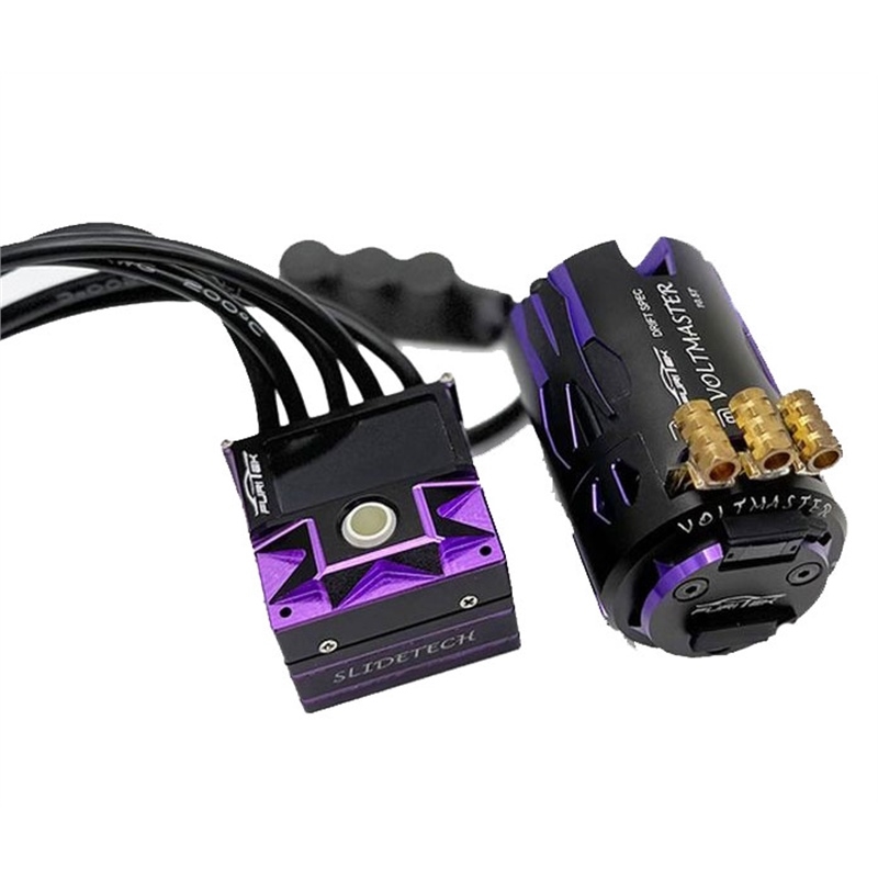 FURITEK COMBO SLIDE TECH ESC Sensored + VOLTMASTER 10.5T Brushless Motor Sensored Midnight Purple DRIFT e STOCK RACING - [FUR265