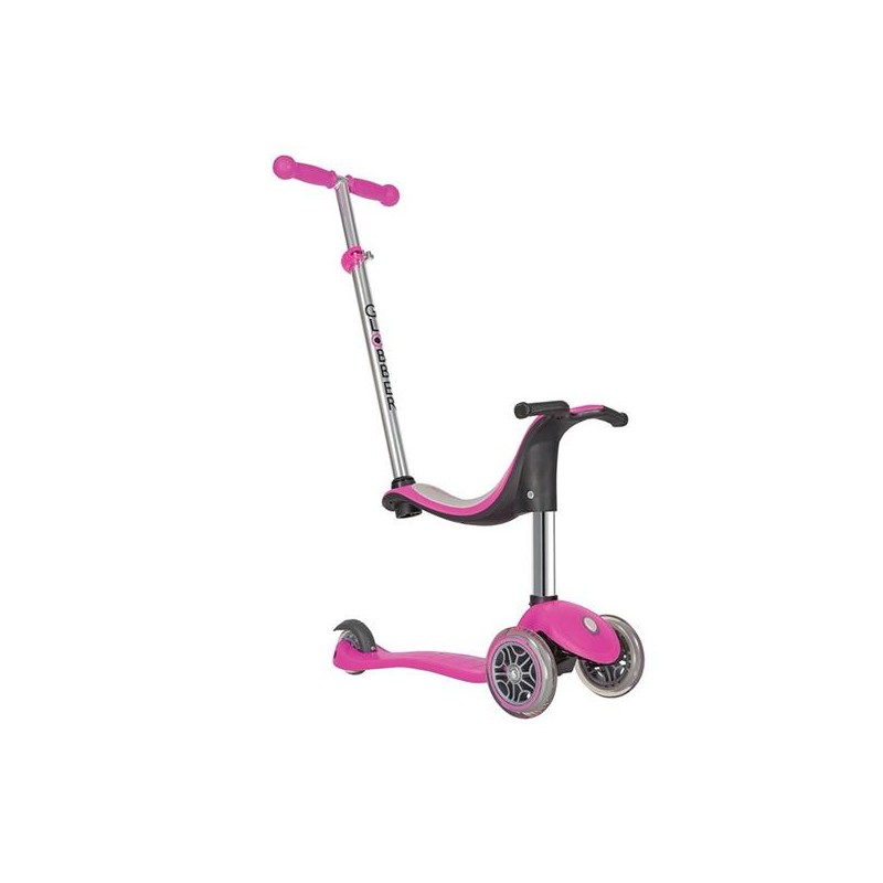 GLOBBER - Monopattino a 3 Ruote con Sedile Neon Pink - IDD451-110