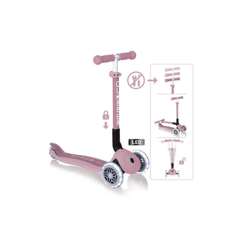 GLOBBER - Monopattino con luci Eco Pink - IDD692-510