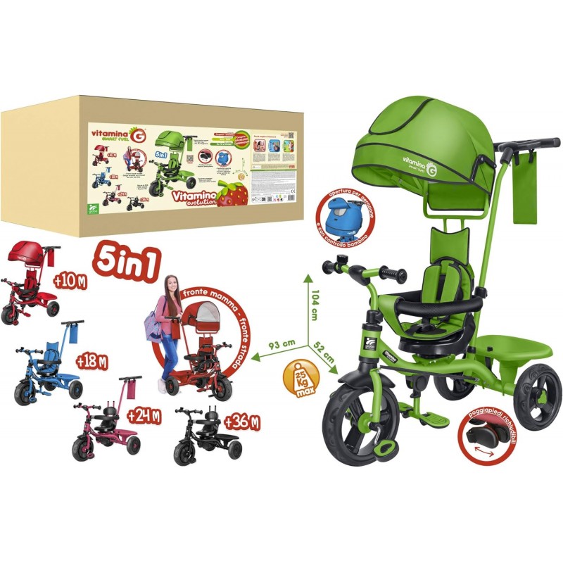 GLOBO - Vitamina G Triciclo Verde 5 in 1 - 05566