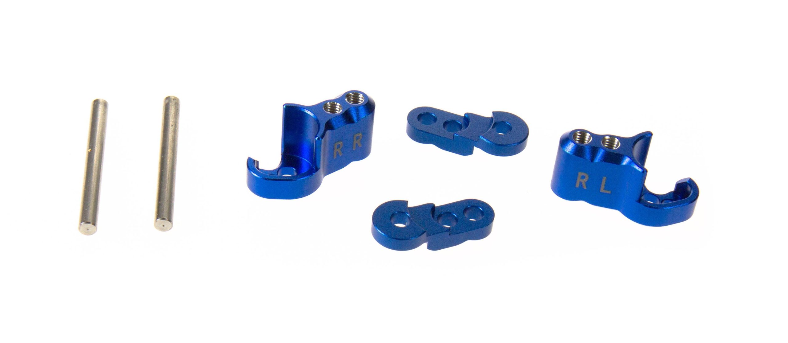 GPM Supporto per ammortizzatore posteriore regolabile in alluminio blu (x2) TXM030-B