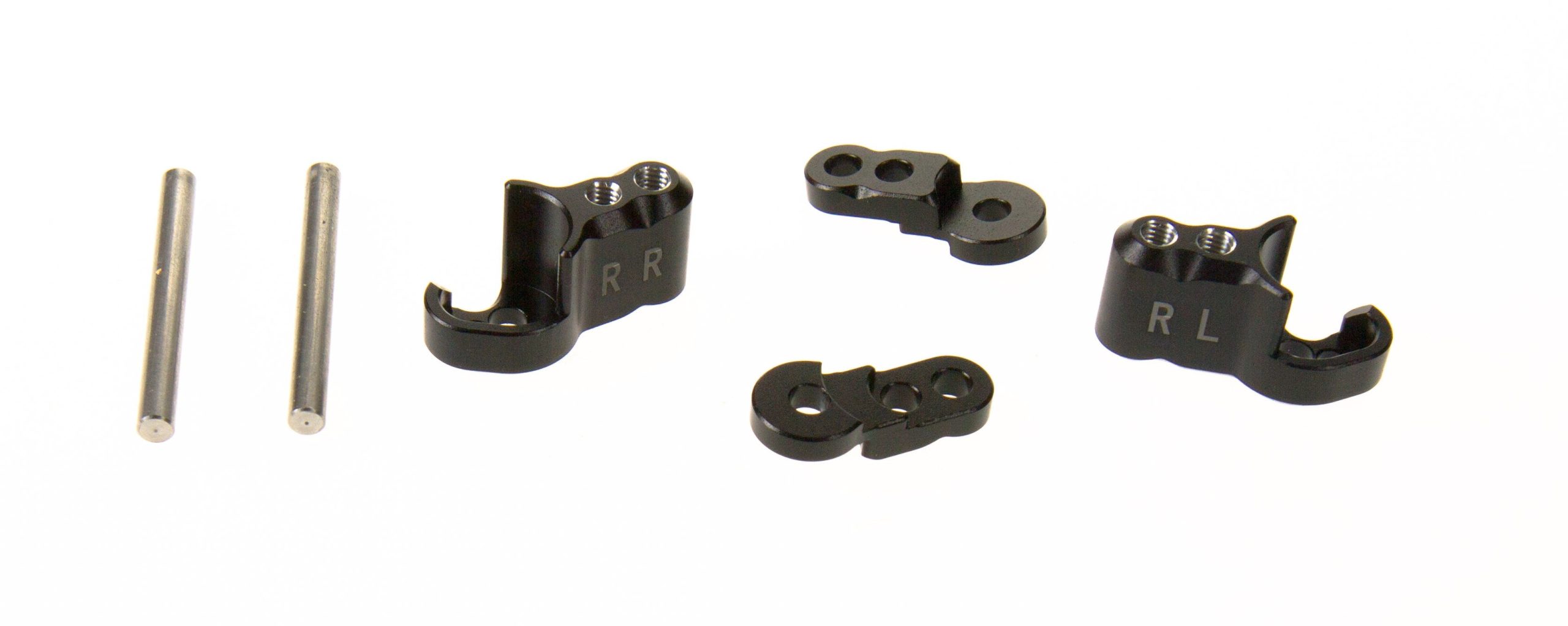 GPM Supporto per ammortizzatore posteriore regolabile in alluminio nero (x2) TXM030-BK