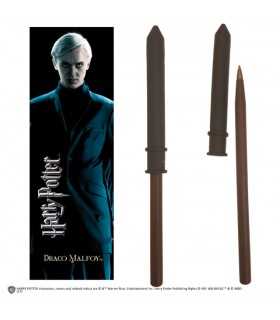 Harry Potter - Bacchetta Penna e Segnalibro di Draco Malfoy