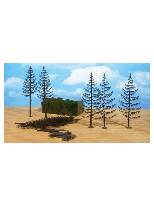 HEKI 1970 Confezione dieci abeti in kit alti con fogliame verde scuro (18-22 cm)