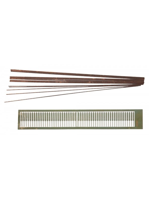 HEKI 6520 Scala HO Parapetto in metallo fotoinciso (60 paletti, 20 fili x 20 cm)