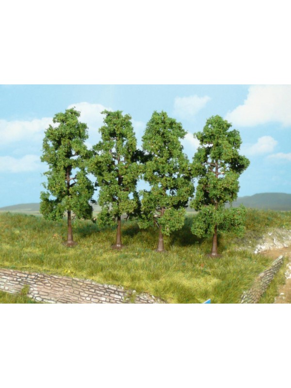 HEKI 1976 Confezione di quattro alberi alti con fogliame verde scuro (cm. 11)