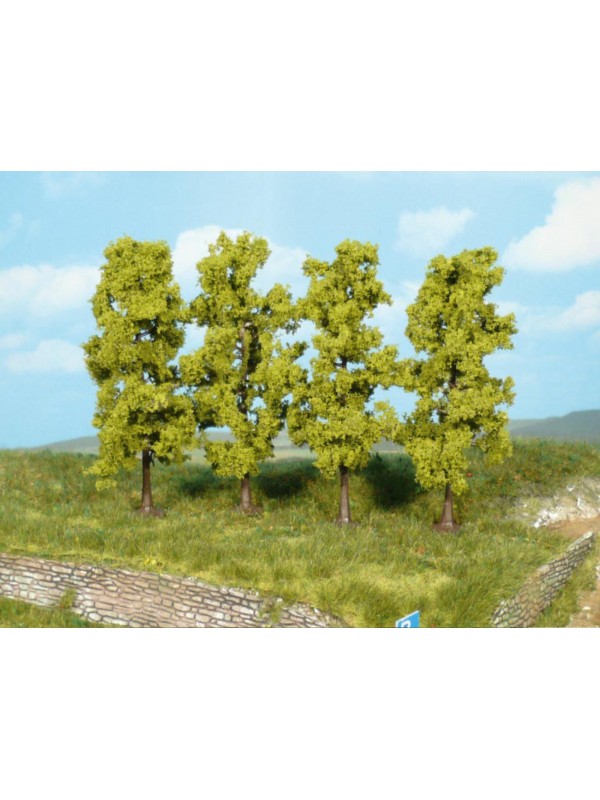 HEKI 1977 Confezione quattro alberi con fogliame verde chiaro (altezza cm. 11)