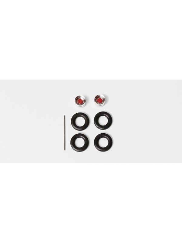 HERPA 052009 Scala HO Ruote e cerchi gemellati cromati/rossi (8 assali)