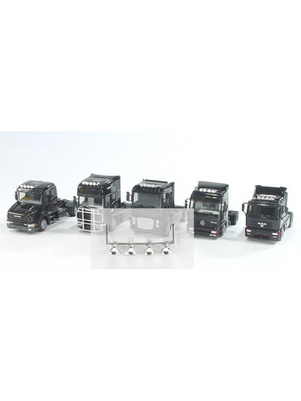 HERPA 051927 Scala HO Set luci cromate per motrici 8 pezzi