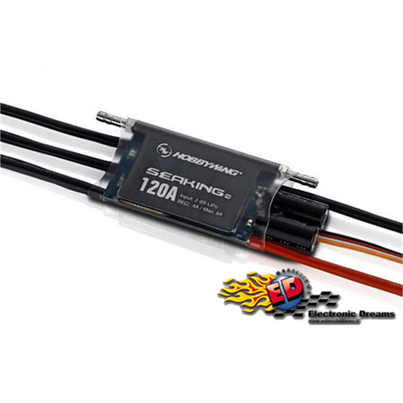 Hobbywing SEAKING PRO 120A. regolatore elettronico waterproof con raffreddamento ad acqua 30302361 - [HW30302361]