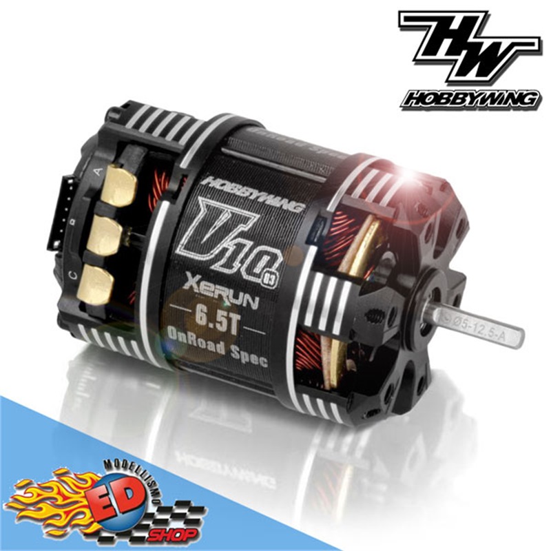 Hobbywing XERUN V10 G3 On-Road Spec 6.5T 6300KV 1S Motore brushless x modelli 1/12 30401123 - [HW30401123]