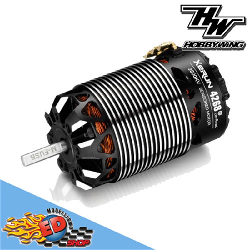 Hobbywing XERUN-4268SD-2000KV-BLACK-G3-ONROAD Sensored Motore brushless 4 Poli 1/8 30401908 - [HW30401908]