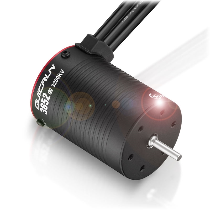 Hobbywing QUICRUN 3652SL G2 3250kv motore brushless sensorless 1/10 albero da 3.175mm - [HW30404400]