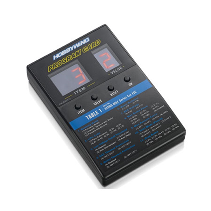 Hobbywing Led Program Card x Platinum, FlyFun, XeRun, EzRun, QuickRun, SeaKing 30501003 - [HW30501003]