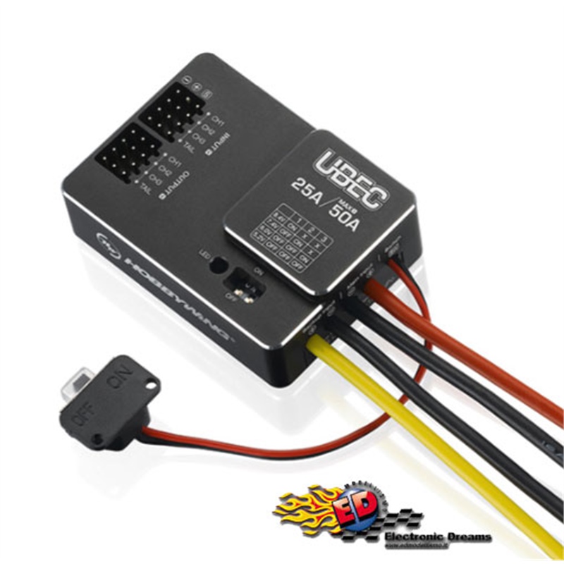 Hobbywing UBEC regolatore di voltaggio LiPo HV alto voltaggio (3-18S) 25A. 6S 30606000 - [HW30606000]