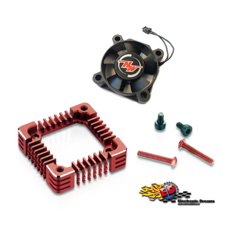 Hobbywing Ventola con adattatore in alluminio ROSSO x XR10 Pro G2 30850304 - [HW30850304]