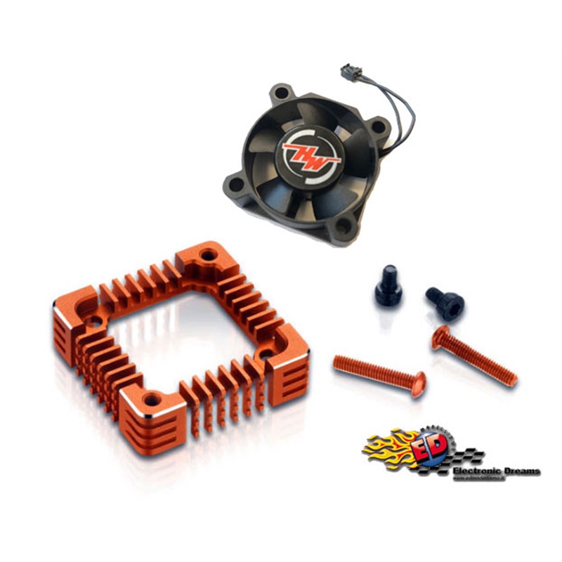 Hobbywing Ventola 30x30 con adattatore in alluminio ORANGE x XR10 Pro G2 30850305 - [HW30850305]