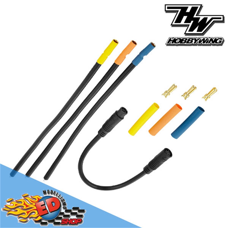 Hobbywing Prolunga cavi Motore + Sensore Watherproof (120mm) per sistemi AXE 30850300 - [HW30850306]
