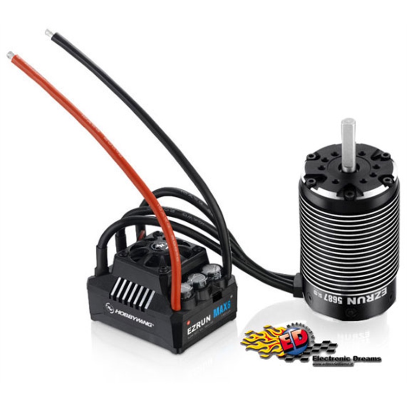 Hobbywing EZRUN COMBO MAX6 V3 160A. + EZRUN-SL-5687-1100kv -1/5 Off-Road Monster Truggy - Heavy Load - [HW38010802]