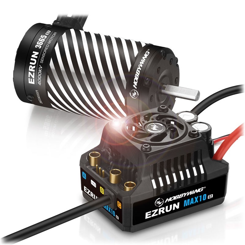 Hobbywing Ezrun MAX10 G2 140A Combo with 3665SD-4000kV 5mm shaft - [HW38020345]