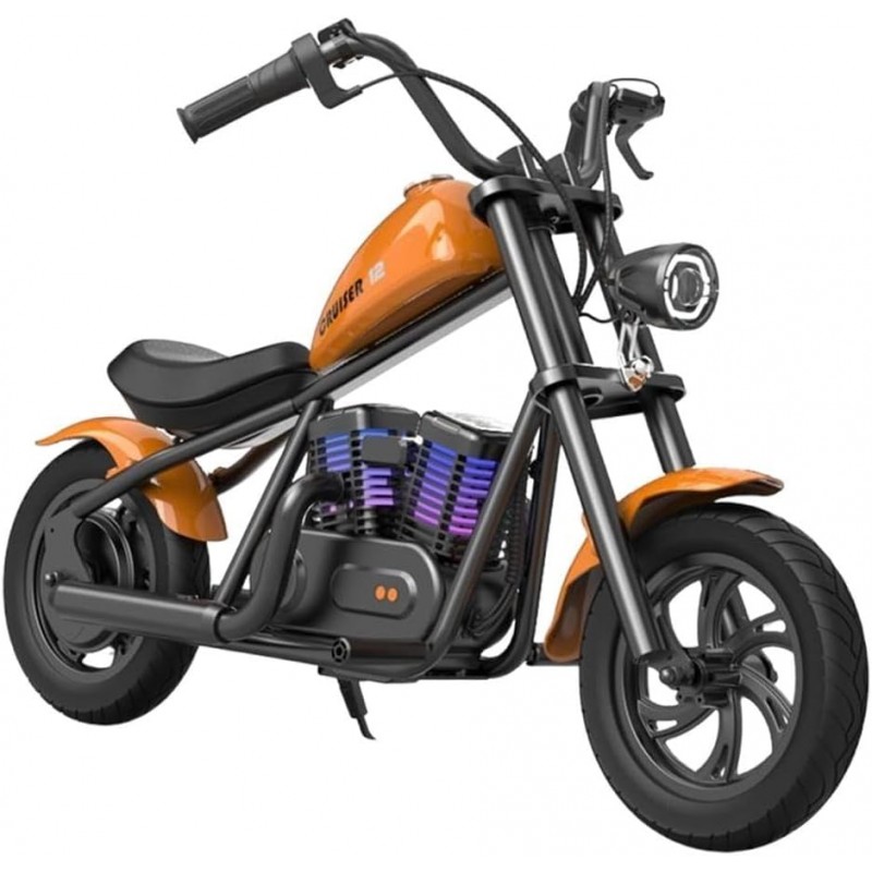 IMEDIA - Motocicletta Elettrica per Bambini, Velocità Max 16kmh Arancio
