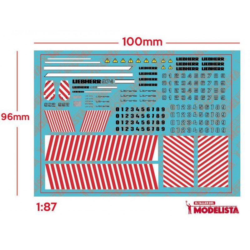 Insegne di macchine Liebherr. ETM 9045