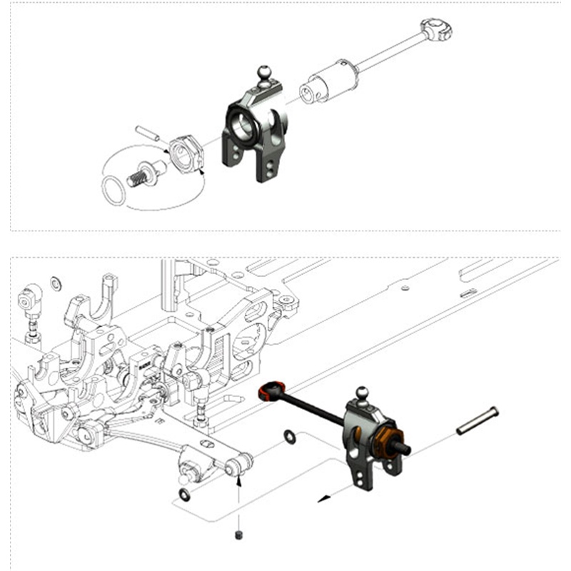 KF E4 barilotti posteriori in Ergal 7075 -1.5?? - [K2104]