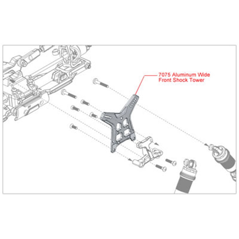 KF B8 piastra amm.ri in ergal 7075 anteriore larga - [K8234]
