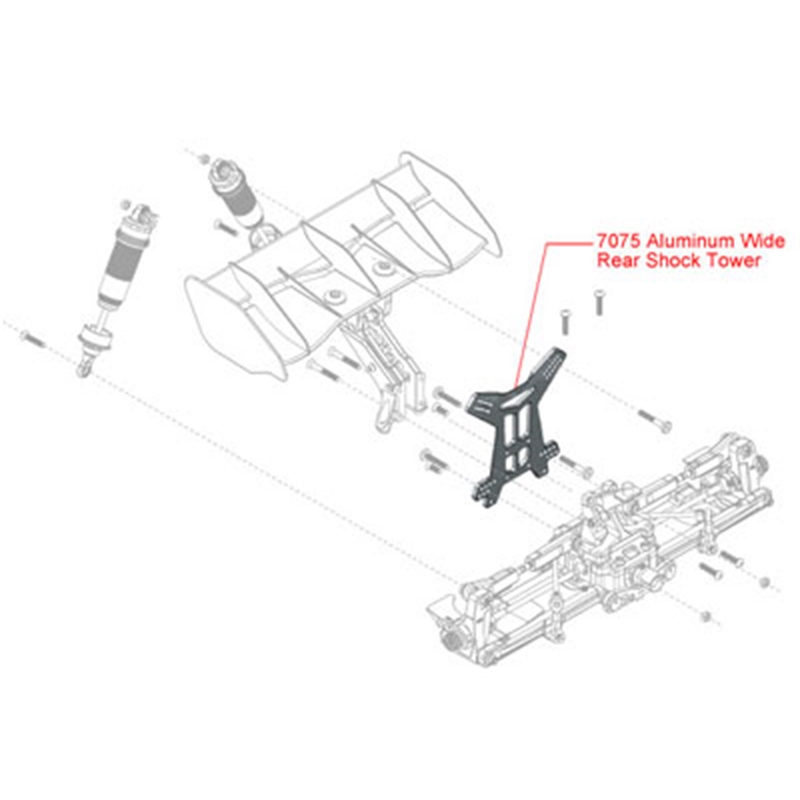 KF B8 piastra amm.ri in ergal 7075 posteriore - [K8235]