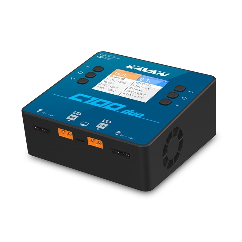 KAVAN C100 Caricabatterie LiPo Dual 2x500w DC/230V. AC - [KAV341100]