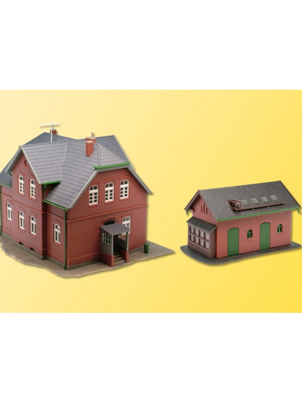 KIBRI 38192 Scala HO Casa residenziale in mattoni con annesso/dependance