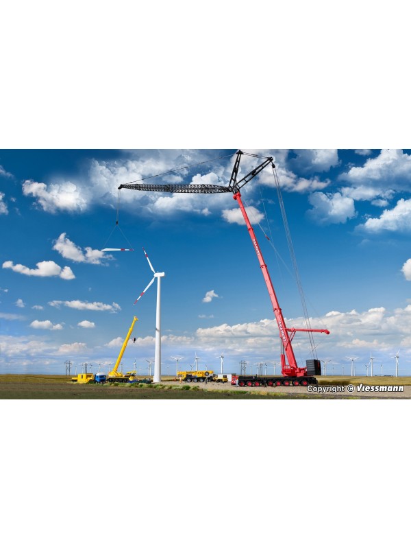 KIBRI 13005 Scala HO Grù Liebherr con traliccio LTM 1400 con punta a bilanciere