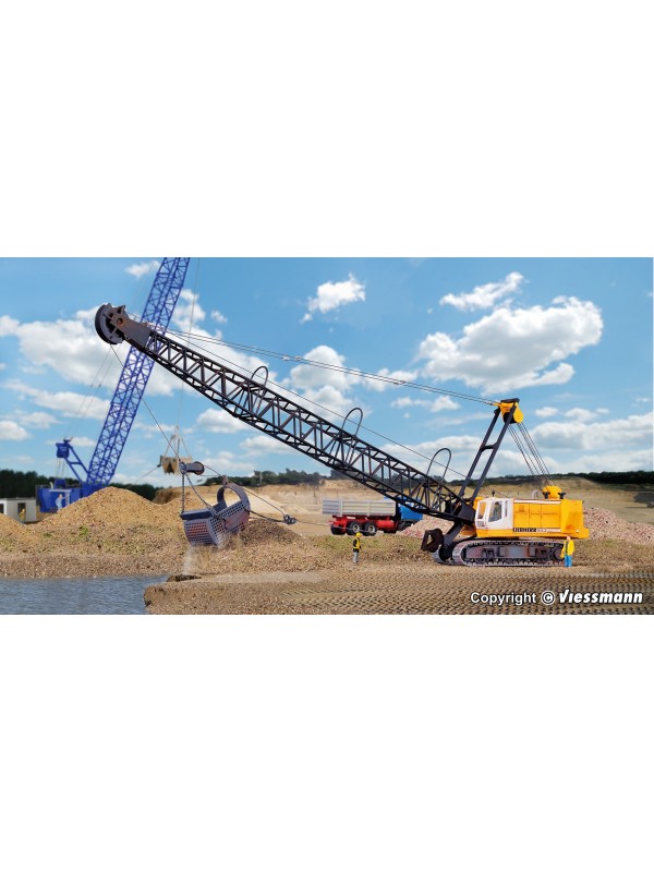 KIBRI 11254 Scala HO Scavatore cingolato Liebherr a benna mobile