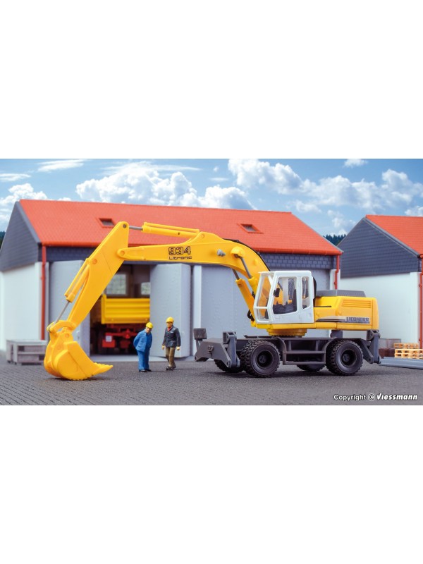 KIBRI 11261 Scala HO Scavatore Liebherr 934 con carrello e sospensione ruote