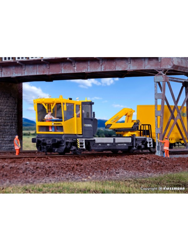 KIBRI 16100 Scala HO Veicolo 2 assi con grù SKL Bullok/Robel per treno cantiere