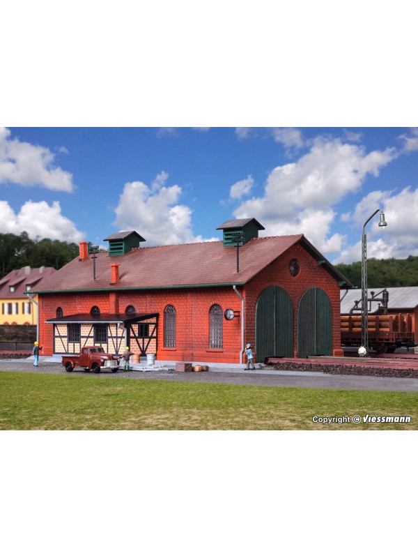 KIBRI 37438 Scala N Rimessa locomotive in mattoni a due posti