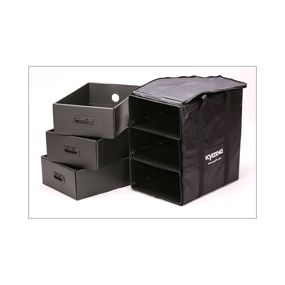 Kyosho Borsa porta automodelli 1/10 in tessuto nero taglia M Dimensioni 310x510x460mm (art. 87614C)