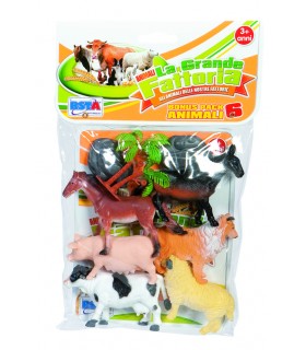La grande fattoria - busta 6 animali