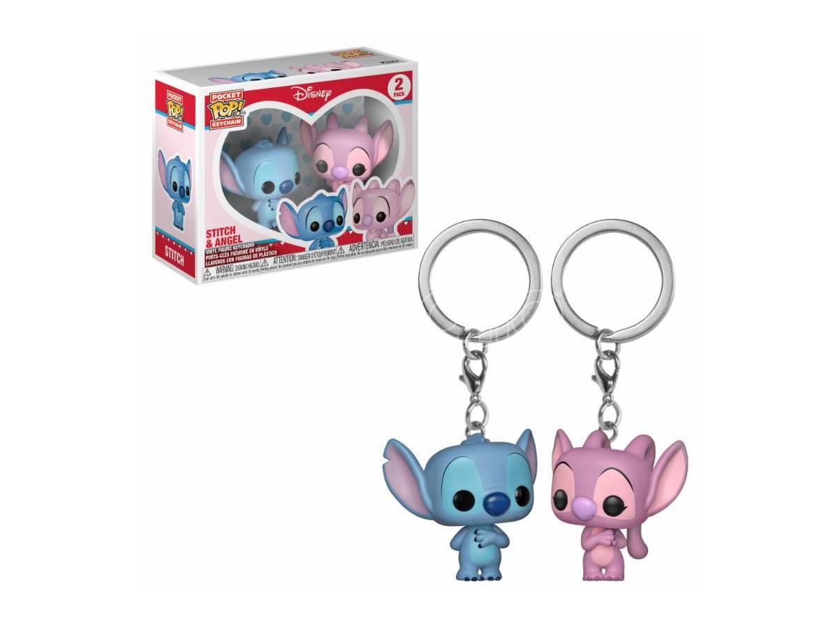Portachiavi Funko Pocket Pop Stitch & Angel 2-pack