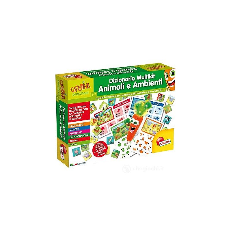 LISCIANIGIOCHI - Carotina Dizionario Multikit Animale e Ambienti - 53391